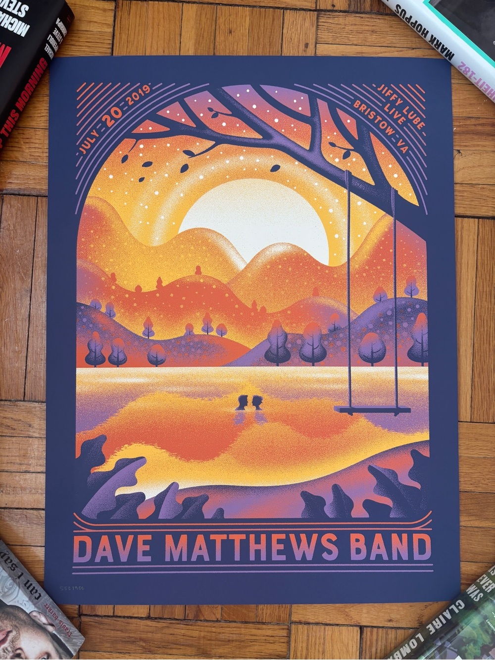 Dave Matthews Band show poster - Bristow, VA 2019